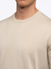 Riviera Luxe Knit Crewneck Long Sleeve Tee | Sand Dune Signature-Fit