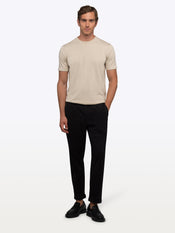 Riviera Luxe Knit Crewneck Tee | Sand Dune Signature-Fit