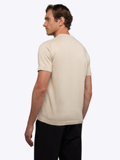 Riviera Luxe Knit Crewneck Tee | Sand Dune Signature-Fit