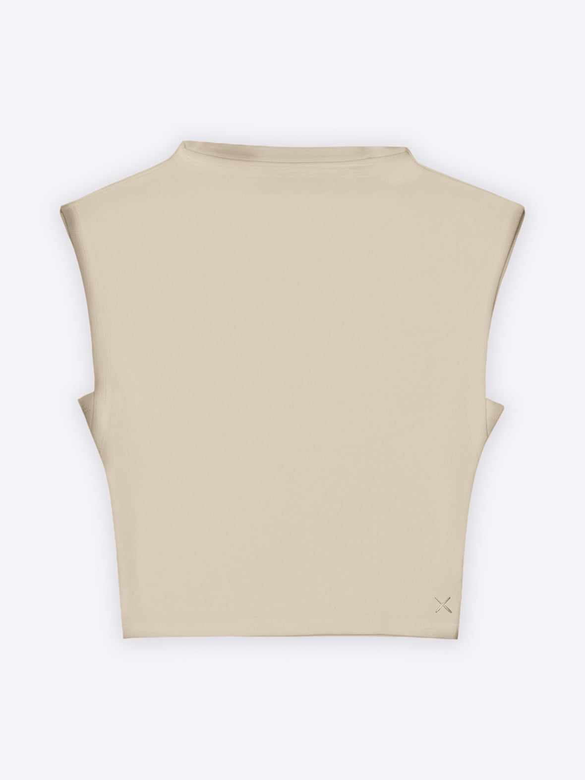 Sleeveless Tomboy Tee | Sand Dune Slim-Fit Tomboy-Cotton™