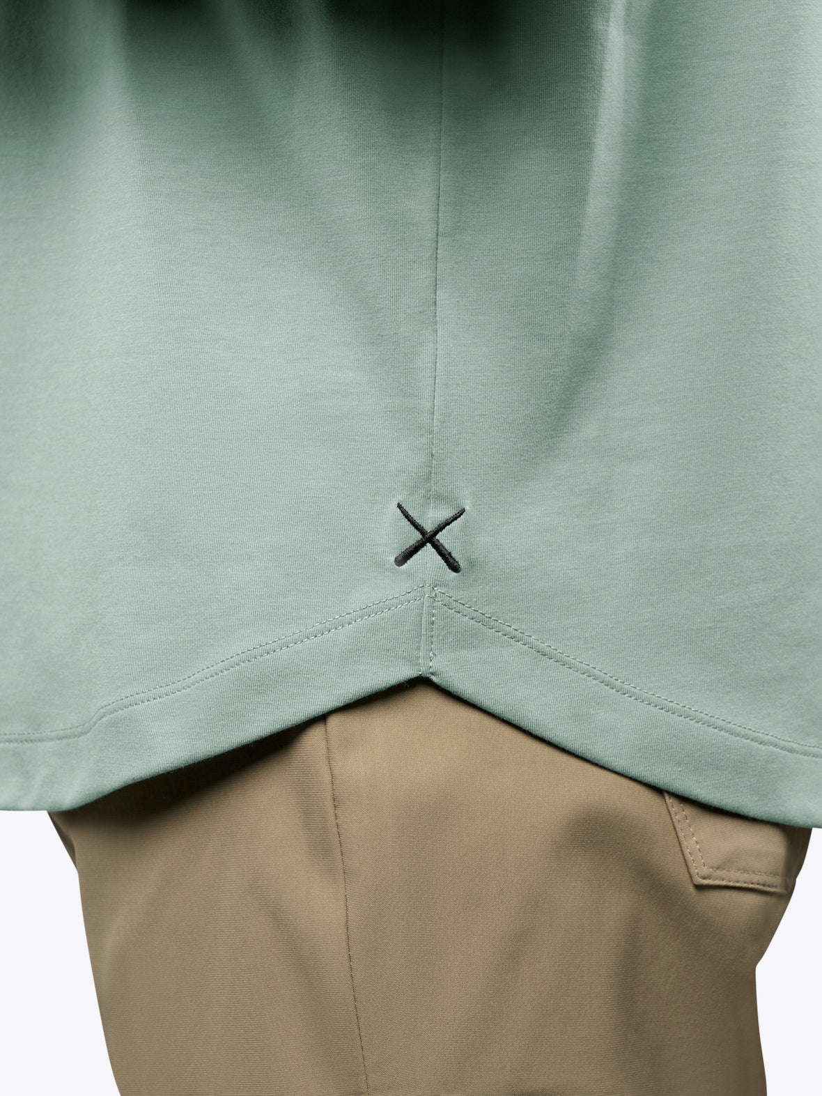 AO Long Sleeve Henley Curve-Hem Tee | Slate Grey Signature-Fit PYCA Pro®