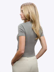 Tomboy Tee | Steel Slim-Fit Tomboy-Cotton™