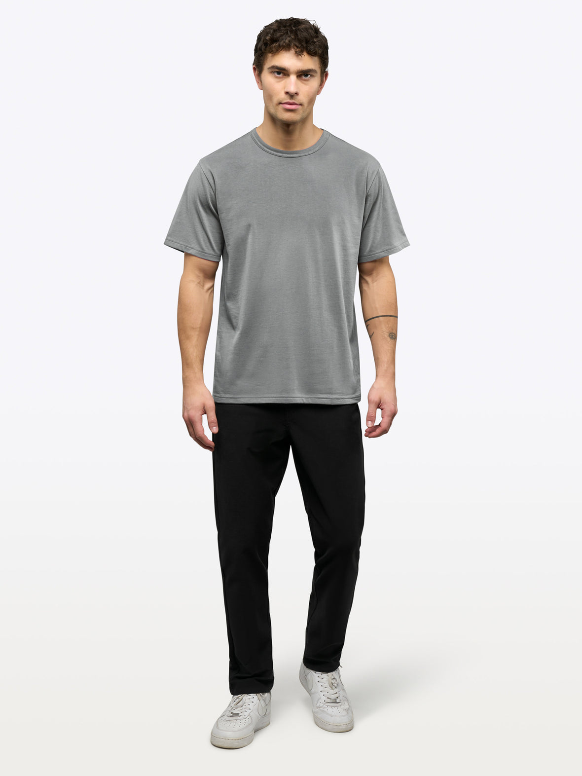 Overtime Oversized Tee | Charcoal Relaxed-Fit