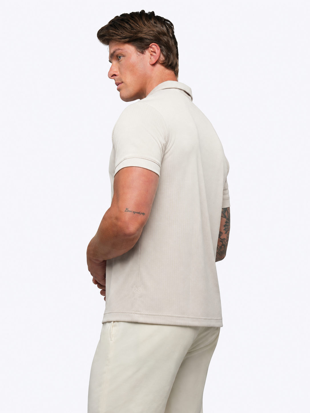 SoHo Ribbed Polo | Sand Dune Signature-Fit
