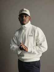 Club Fleece Q-Zip | Chalk Relaxed-fit