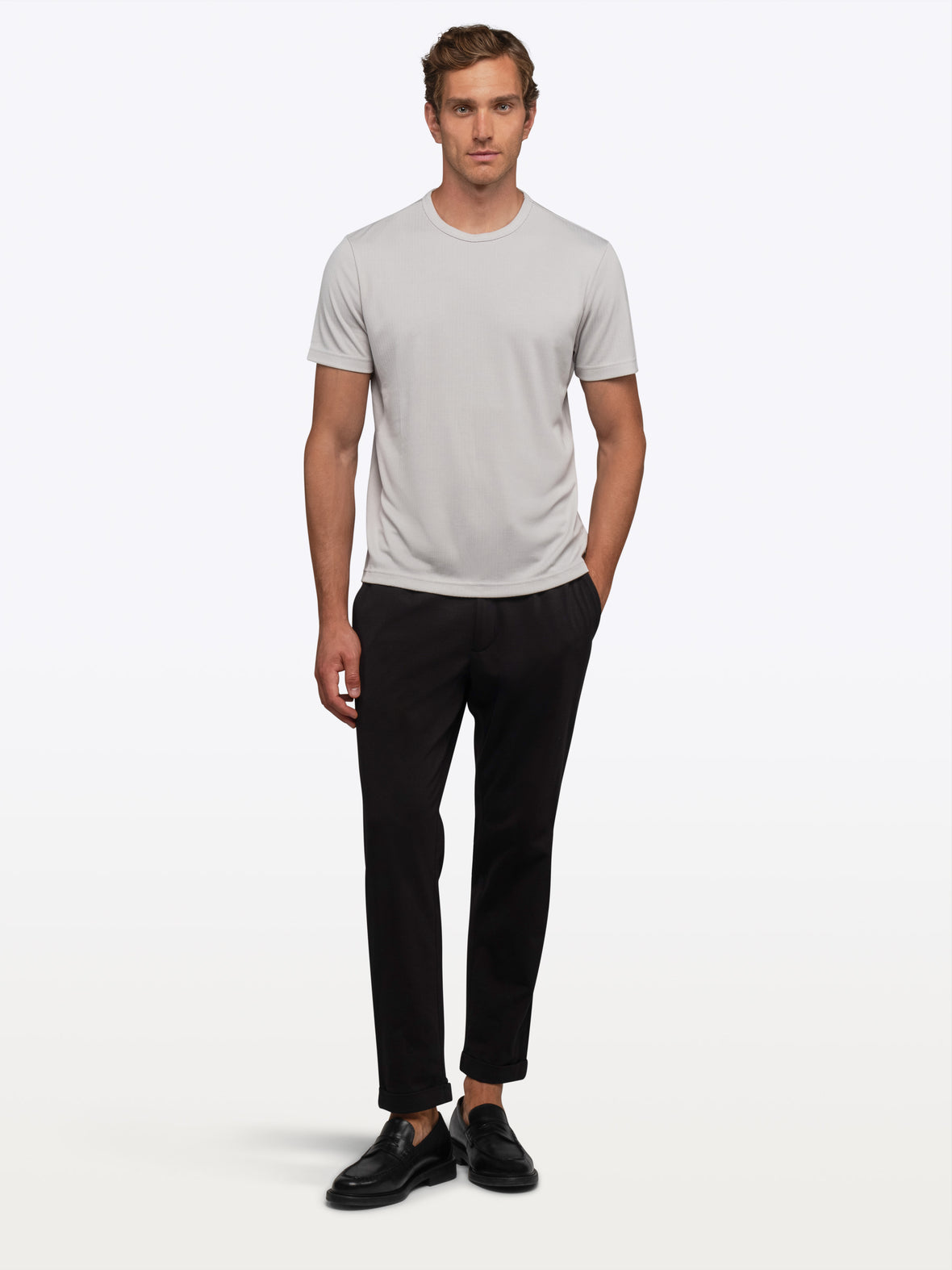 SoHo Ribbed Crewneck Tee | Vapor