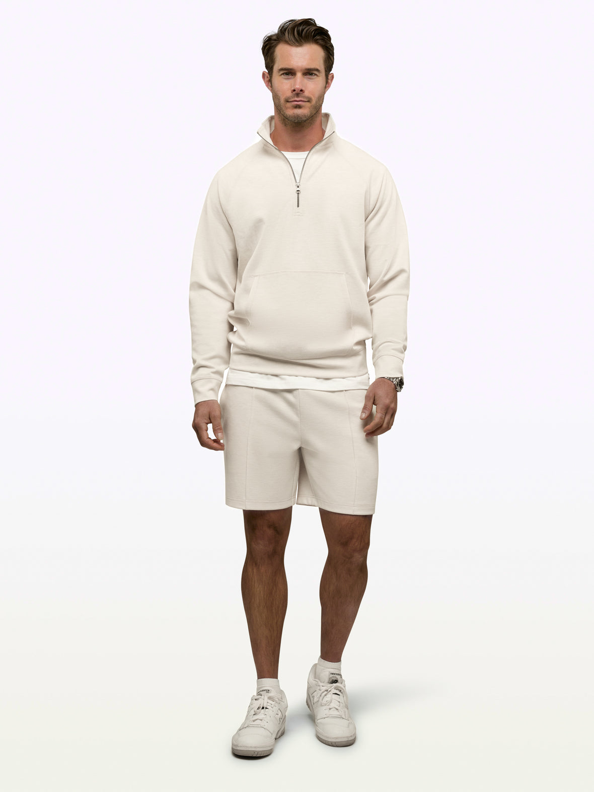 Uptown Pique Pintuck Shorts | Wheat Classic-Fit