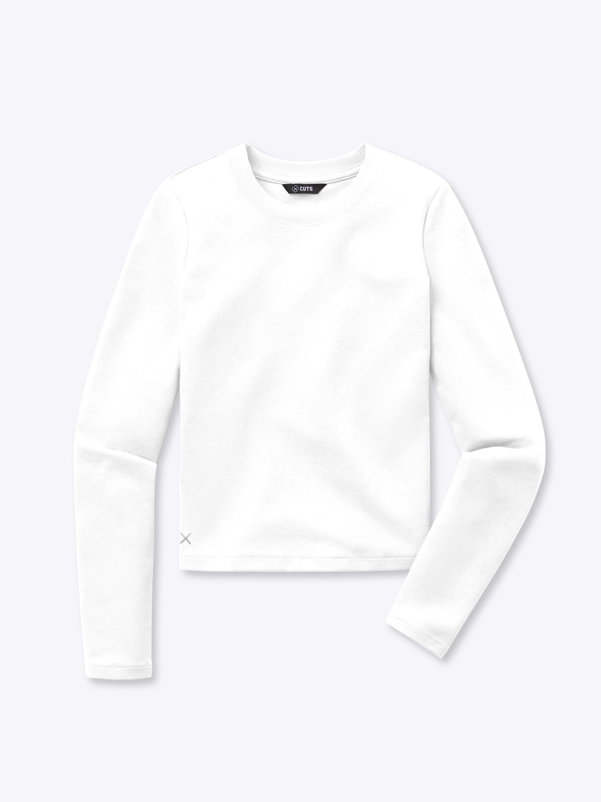 Long Sleeve Tomboy Tee | White Slim-fit Tomboy-Cotton™