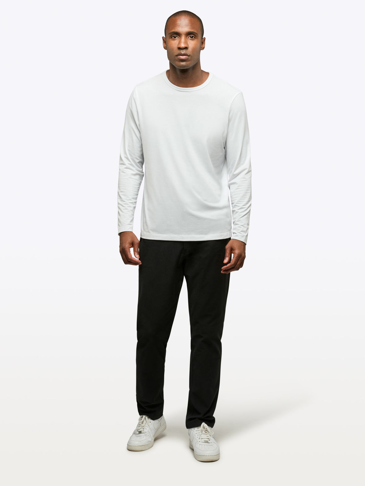 AO Forever Long Sleeve Tee | White Classic-Fit PYCA Pro®