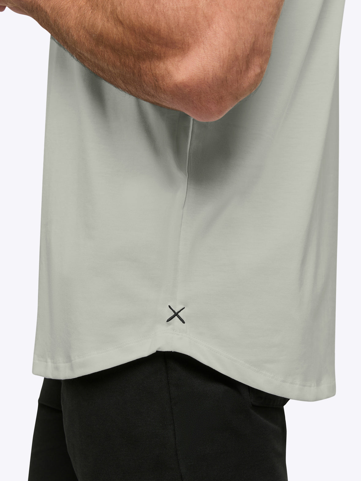 AO Curve-Hem Tee | Morning Dove Signature-Fit PYCA Pro®