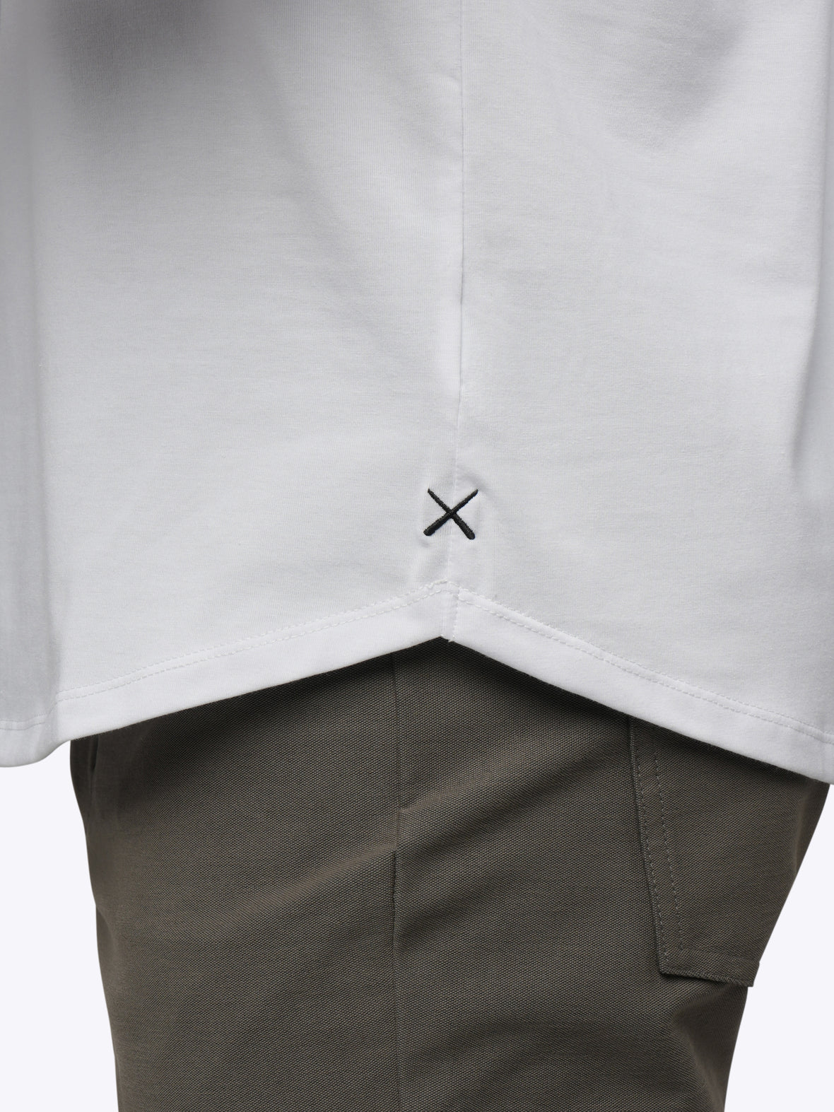 AO Long Sleeve Polo | White Signature-Fit PYCA Pro®