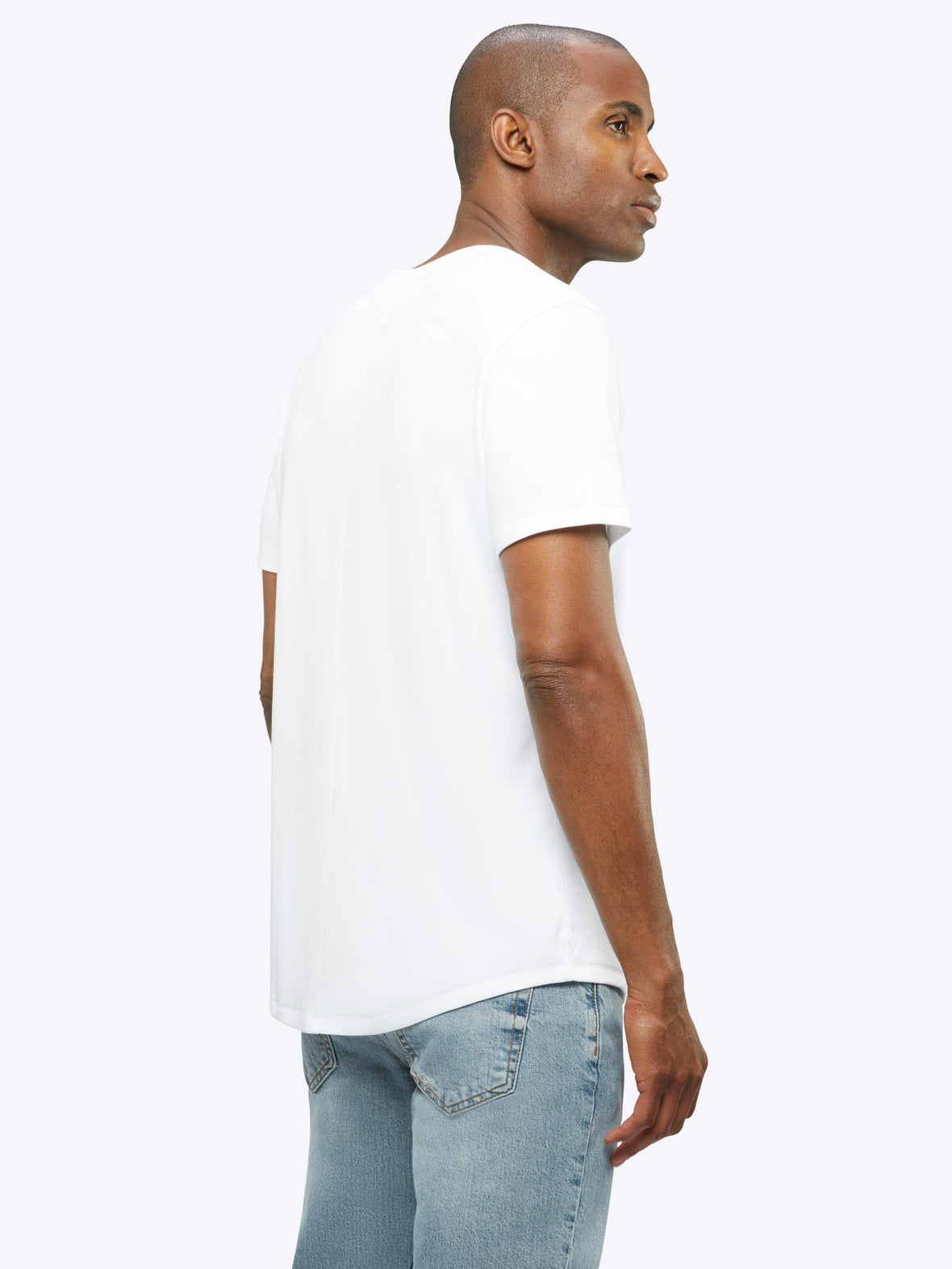 Interknit Pima Cotton Tee | White Signature-Fit