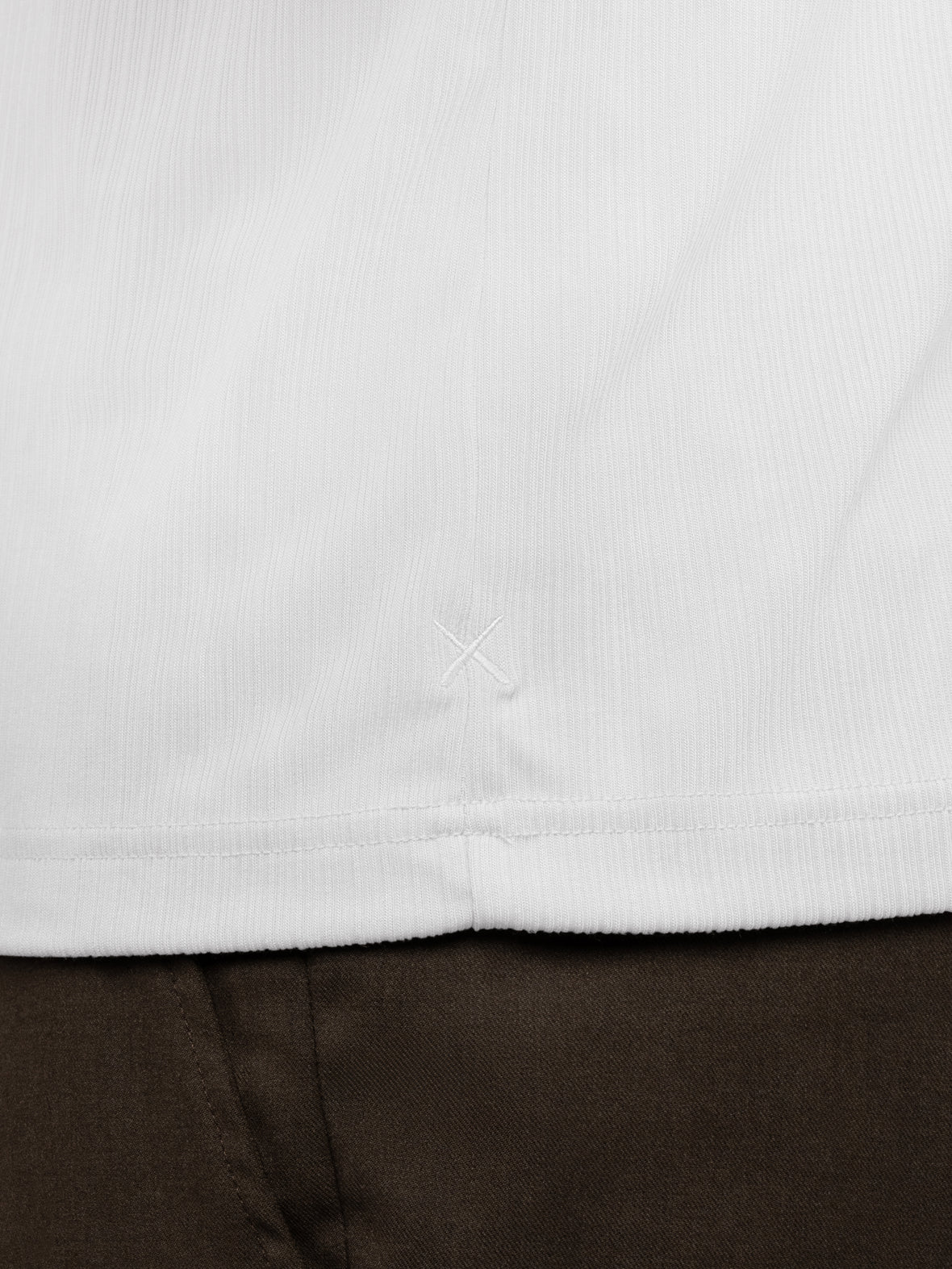 SoHo Ribbed Long Sleeve Polo | White Signature-Fit