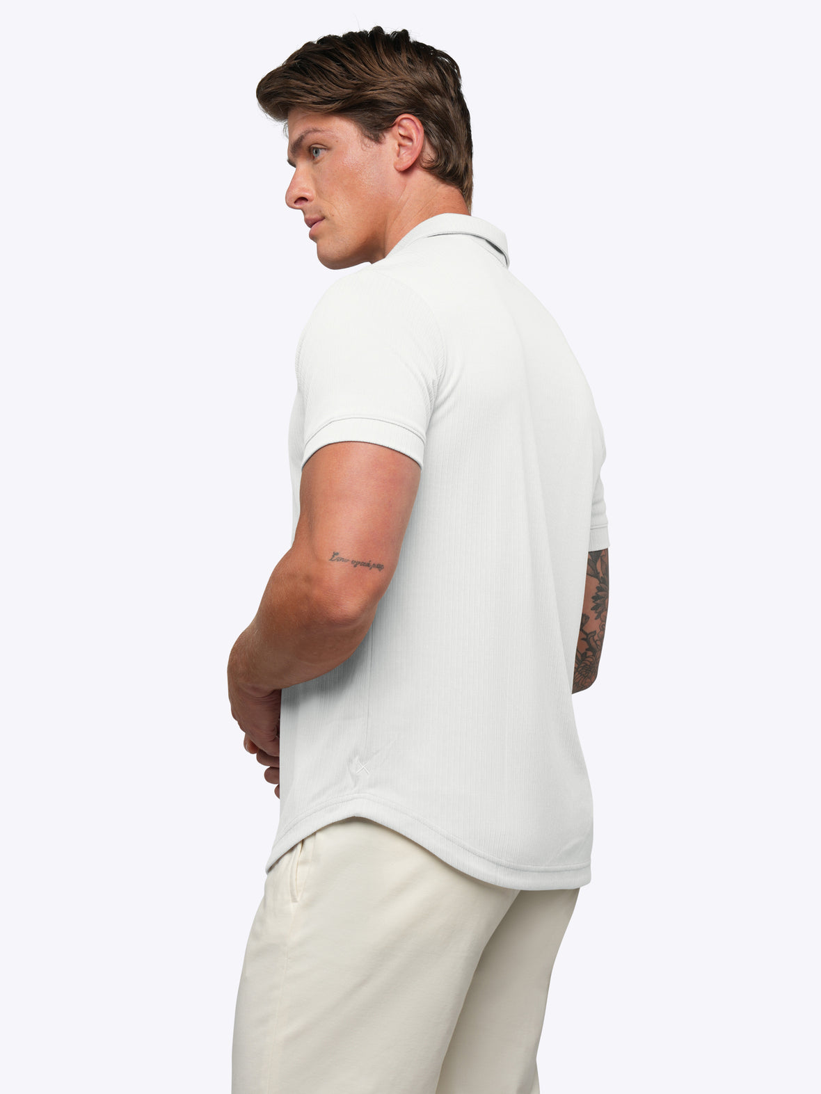 SoHo Ribbed Polo | White Signature-Fit