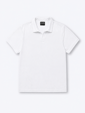 SoHo Ribbed Polo | White Signature-Fit