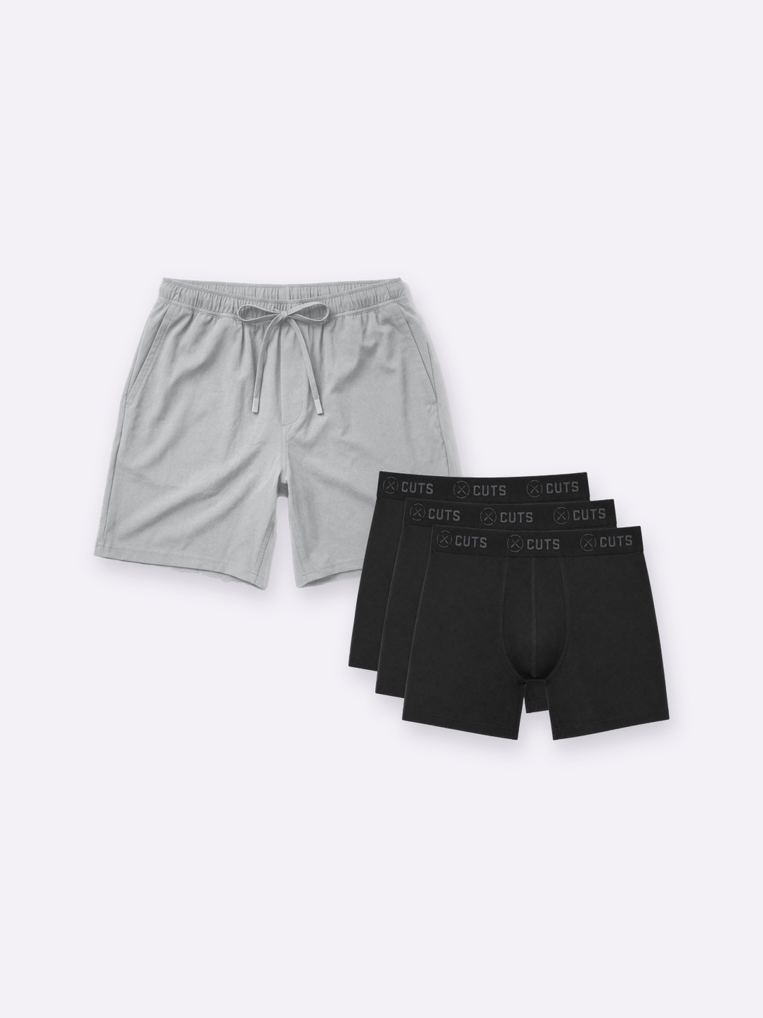 Crossover Short + Boxer 3pk – Vapor / Black