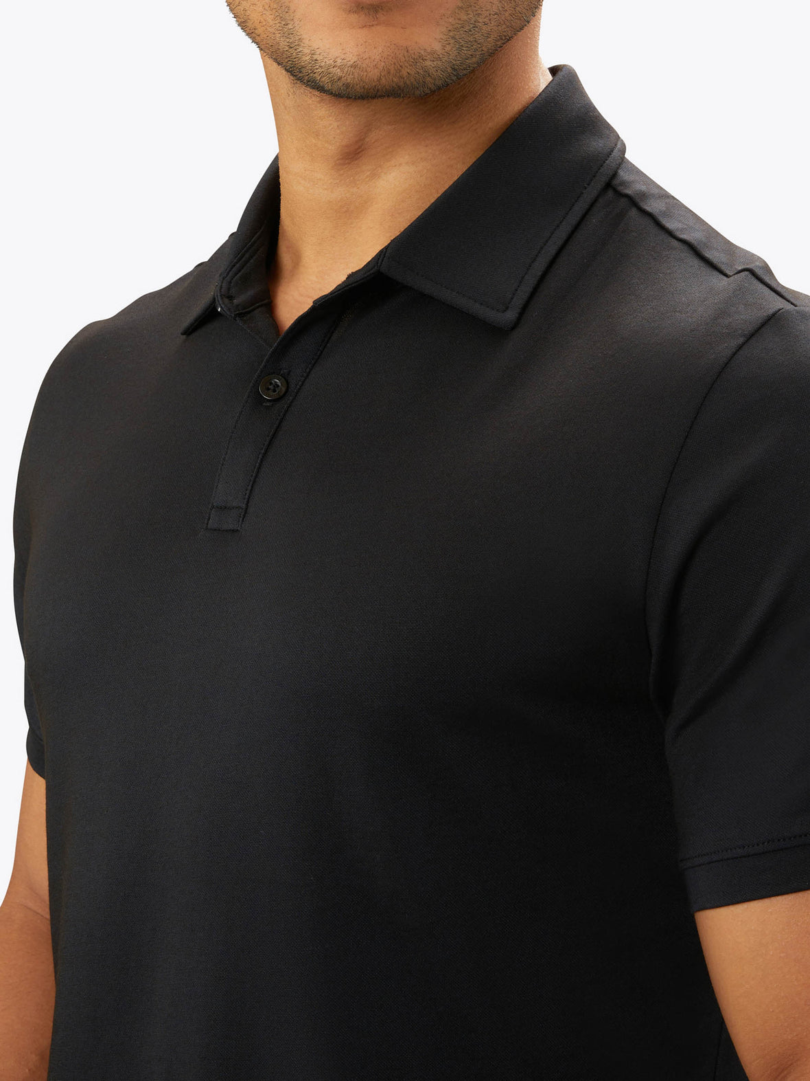 COZ Polo | Black Signature-fit Pima Cotton Blend