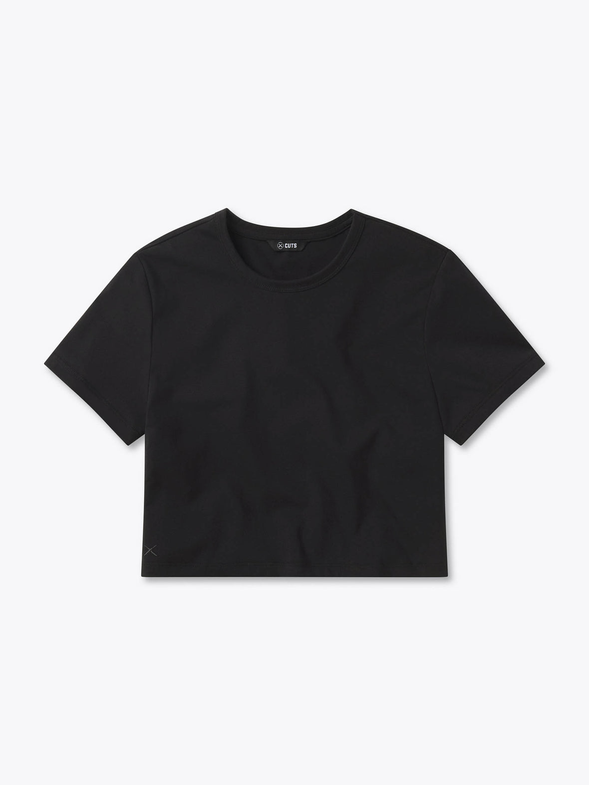 Almost Friday Tee Cropped | Black Classic-fit PYCA Pro®