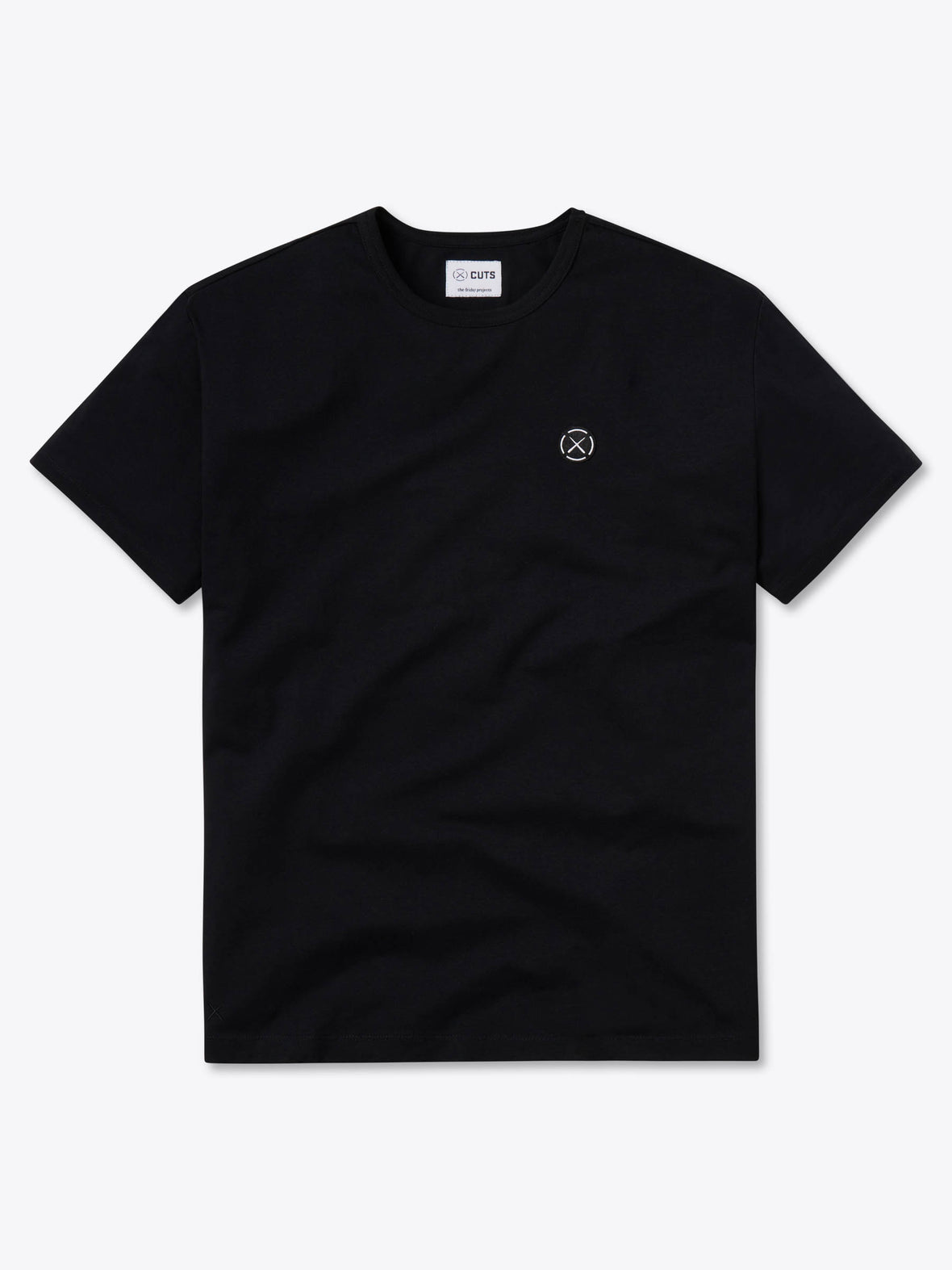 Branded Frame Tee | Black Relaxed-fit Cotton PYCA