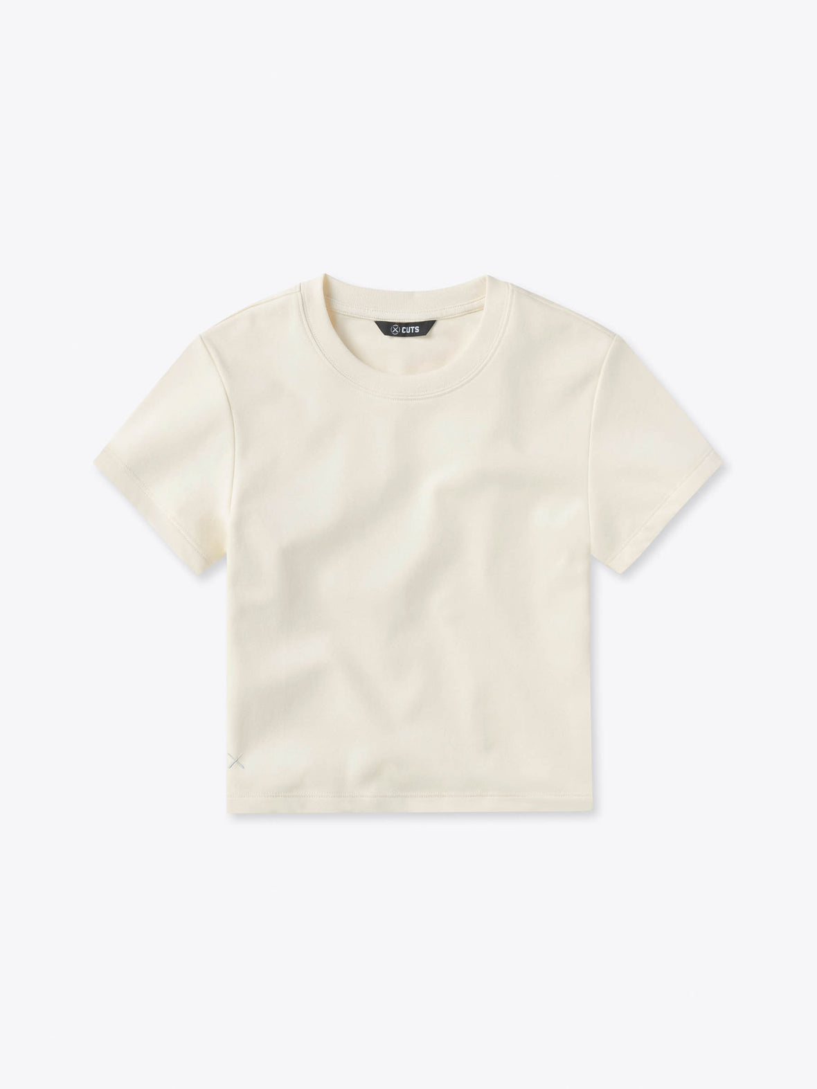 Tomboy Tee Cropped | Ivory Slim-fit Tomboy™ Cotton