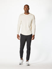 AO Long Sleeve Curve-Hem Tee | Ivory Signature-fit PYCA Pro®