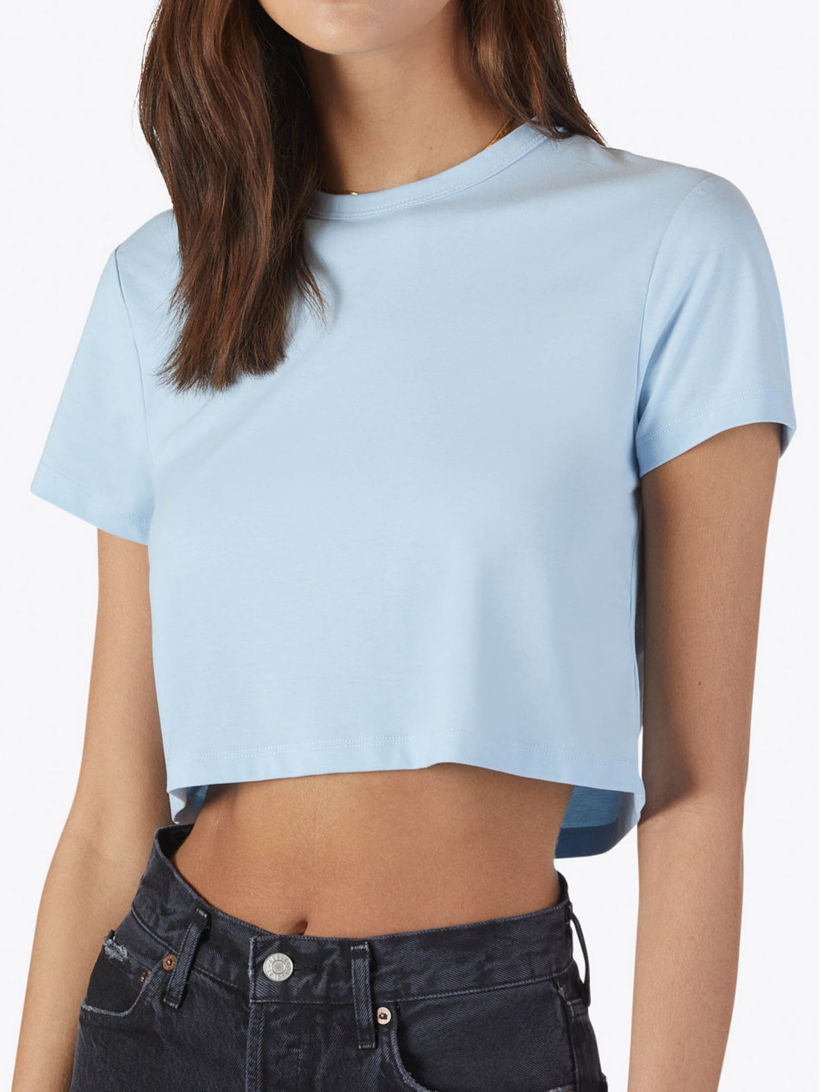 Almost Friday Tee Cropped | Sky Classic-fit PYCA Pro®