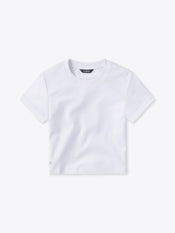 Tomboy Tee Cropped | White Slim-Fit Tomboy-Cotton™